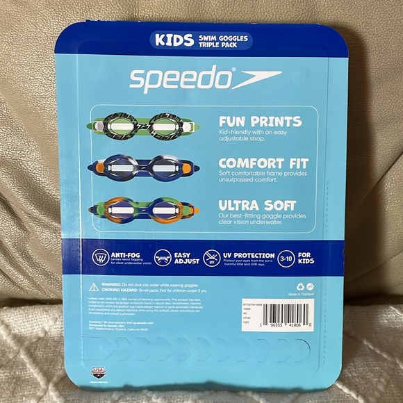NWT Speedo 3 pack Swim Goggles Set for Kids - Picture 2 of 4